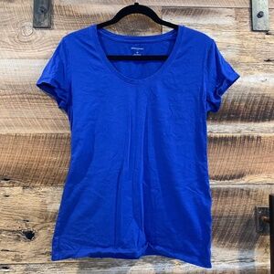 EUC - Banana Republic Factory - Scoop Neck Tee - Blue - M